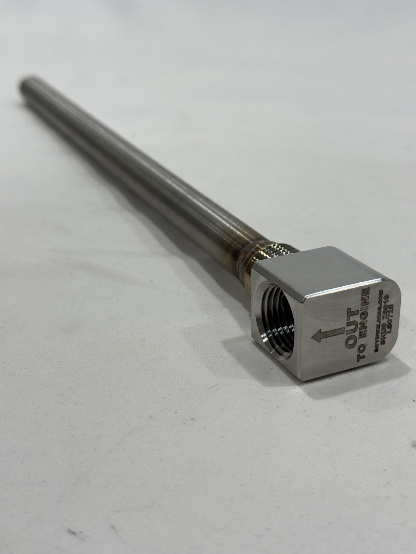 .500 ID x 1/2 NPT 90 DEG Stainless Steel Replacement Pickup Tube