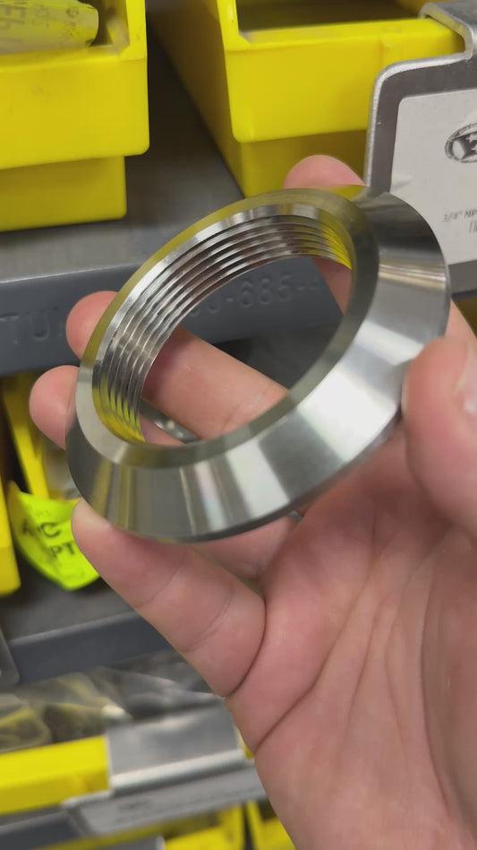 Stainless Steel Machined NPT Flanged Weld Bung