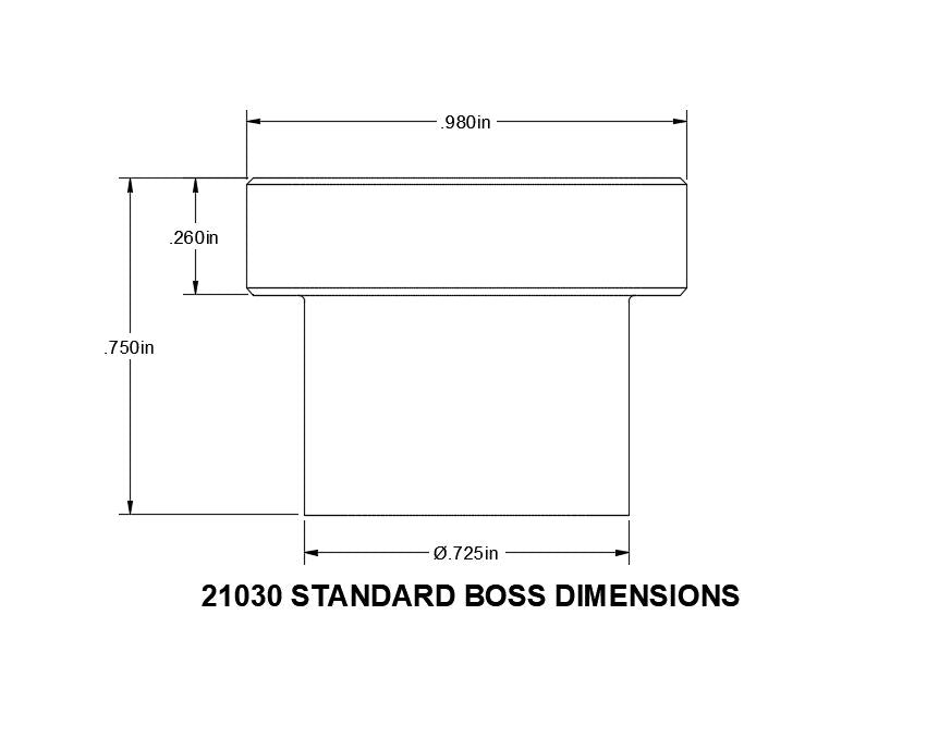 THRU Threaded Aluminum Boss Large Body