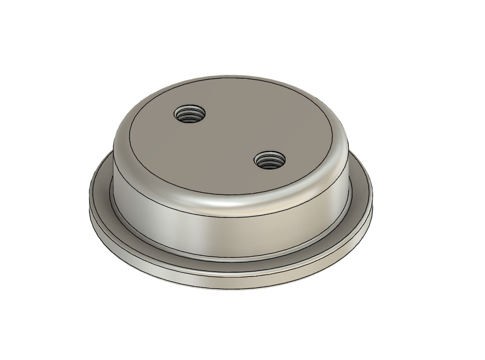 CAN CAP MACHINED ALUMINUM INSERT x2 10-32 THREADS