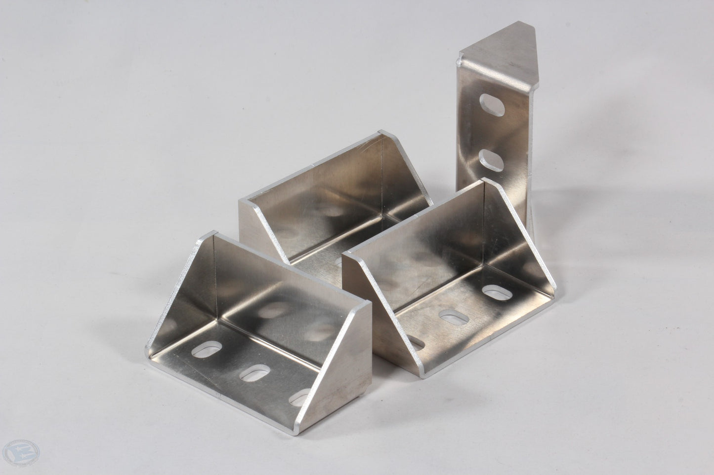 Aluminum 2x2x4" Long Sheet Metal Gusseted Mounting Tabs