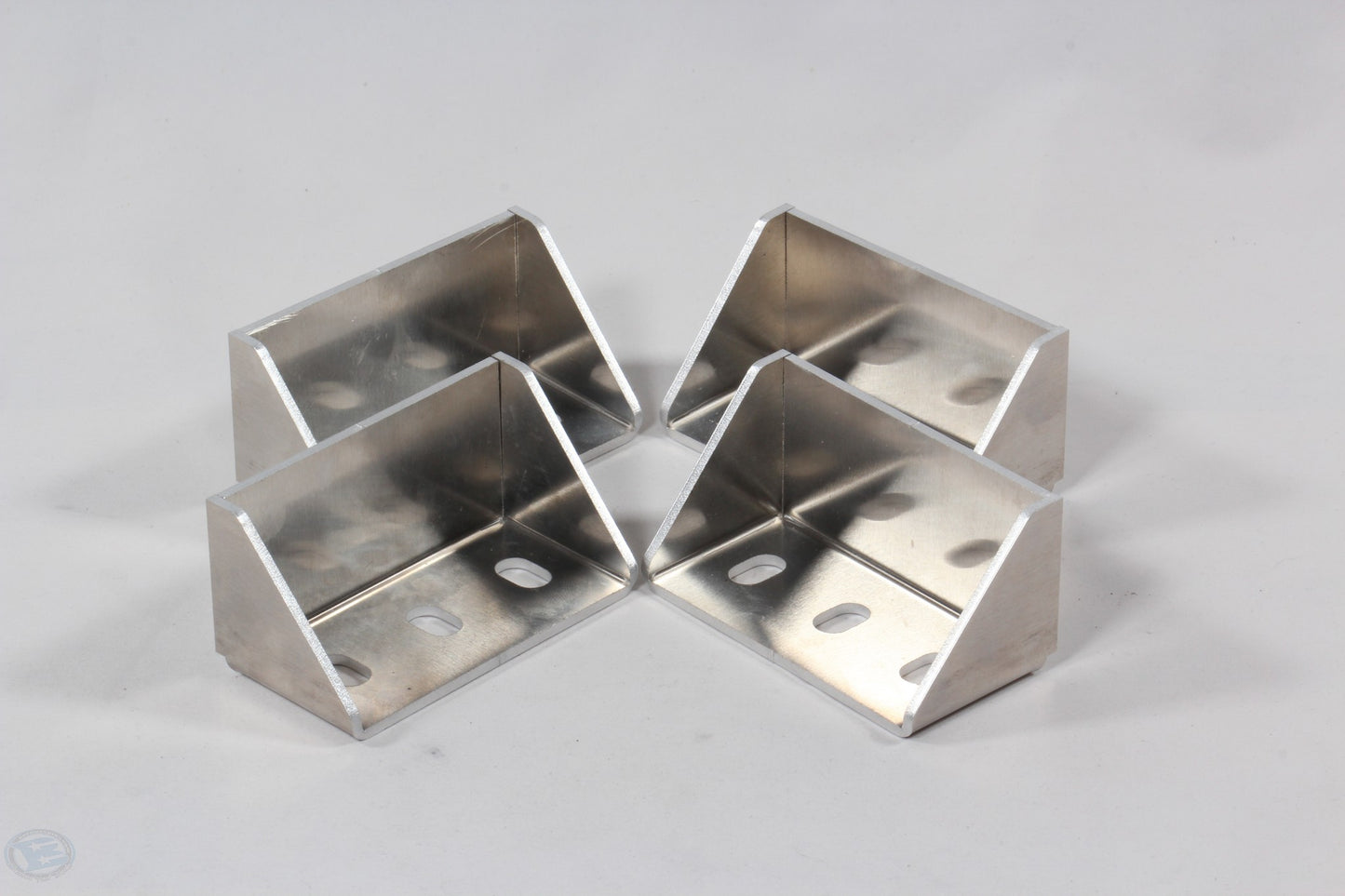 Aluminum 2x2x4" Long Sheet Metal Gusseted Mounting Tabs