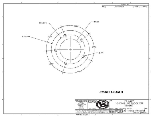 5 Bolt Sending Unit Replacement Gasket