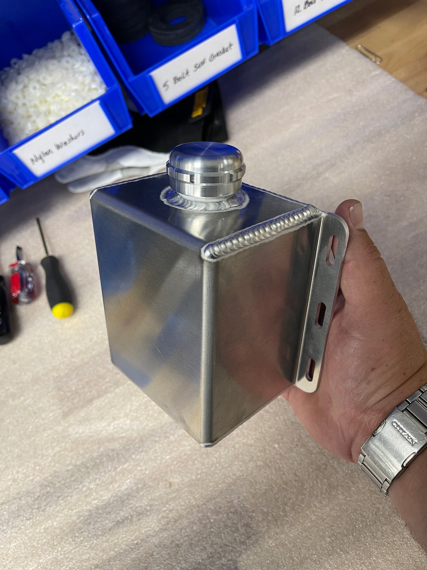 1 Quart 4x3x5 Aluminum Tank