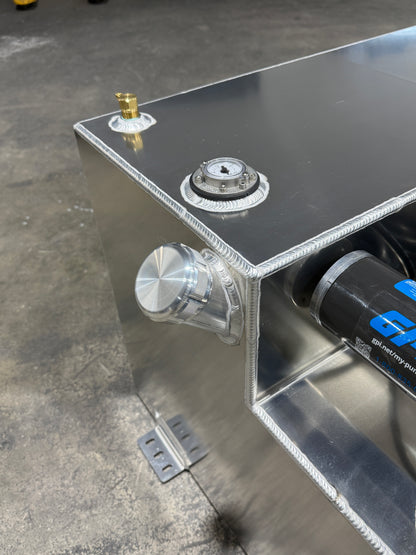 70/30 100 Gallon Aluminum Split Tank 51 x 26 x 23 W GPI Pumps Included