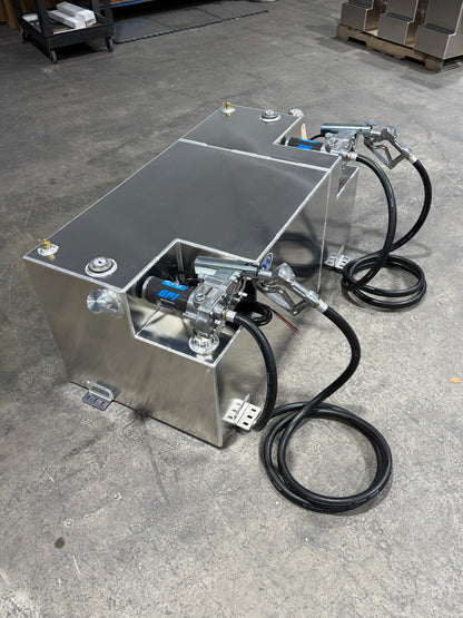 70/30 100 Gallon Aluminum Split Tank 51 x 26 x 23 W GPI Pumps Included