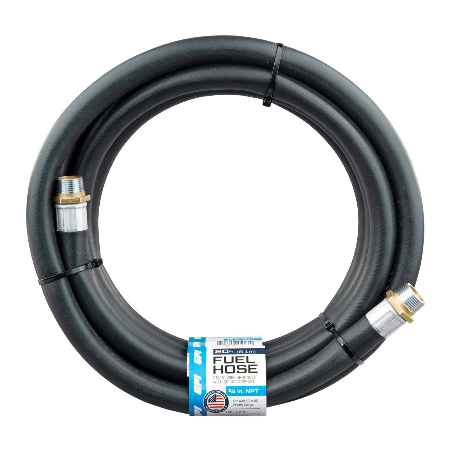 GPI 3/4-inch x 20-ft Fuel Hose with Static Wire