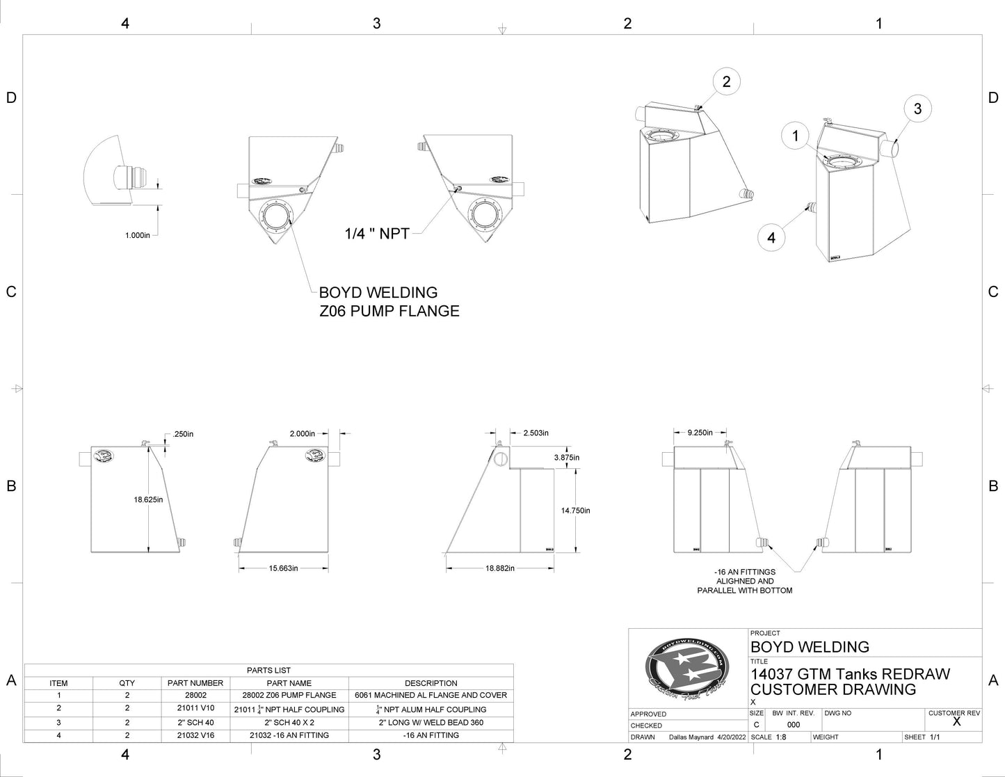 Factory Five GTM Replacement Aluminum Tanks