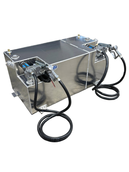 70/30 100 Gallon Aluminum Split Tank 51 x 26 x 23 W GPI Pumps Included