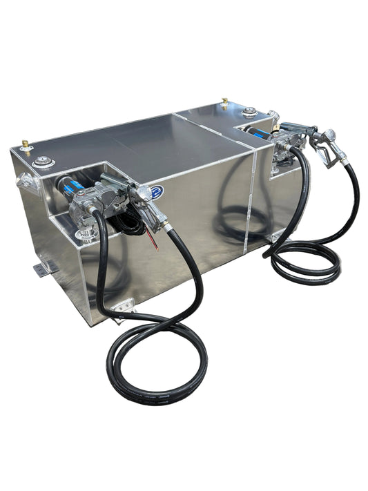 70/30 100 Gallon Aluminum Split Tank 51 x 26 x 23 W GPI Pumps Included