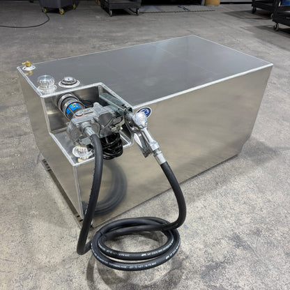 100 Gallon 47.5x26x24 Service Body Aluminum Tank W GPI 15GPM Pump Included