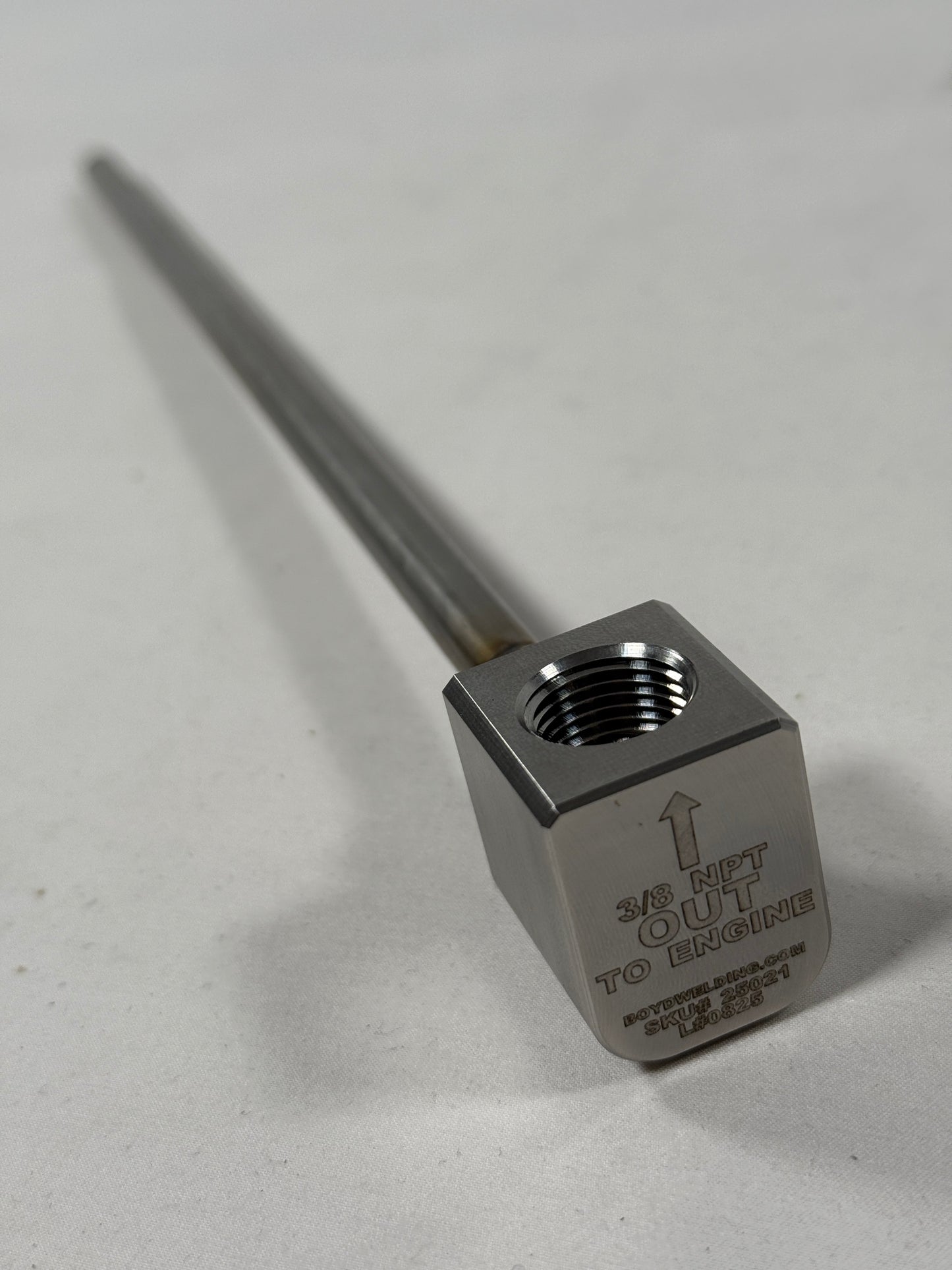 .312 ID x 3/8" NPT 90 DEG Stainless Steel Replacement Pickup Tube