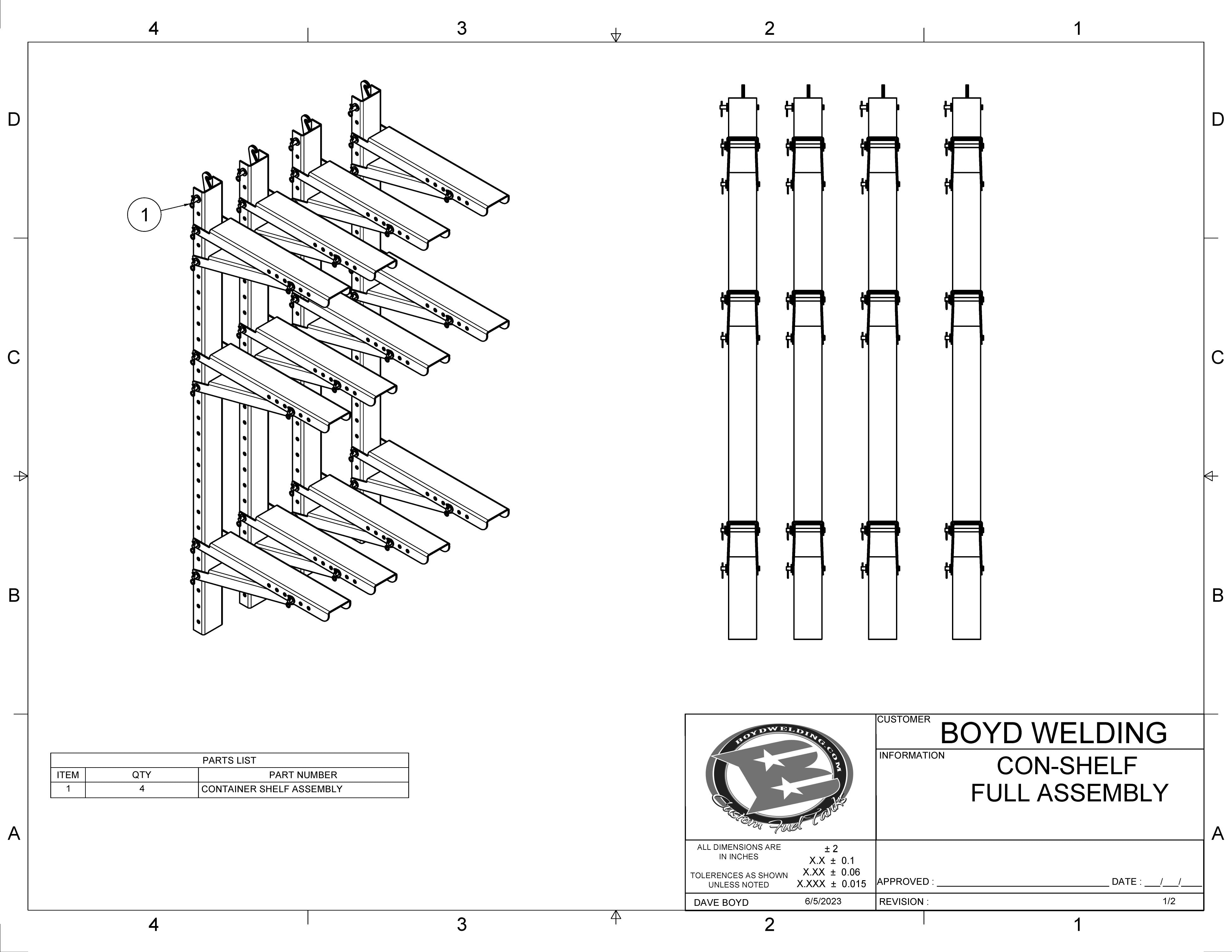 Boyd Rack Shipping Container Shelf Bar Rack – Boyd Welding LLC
