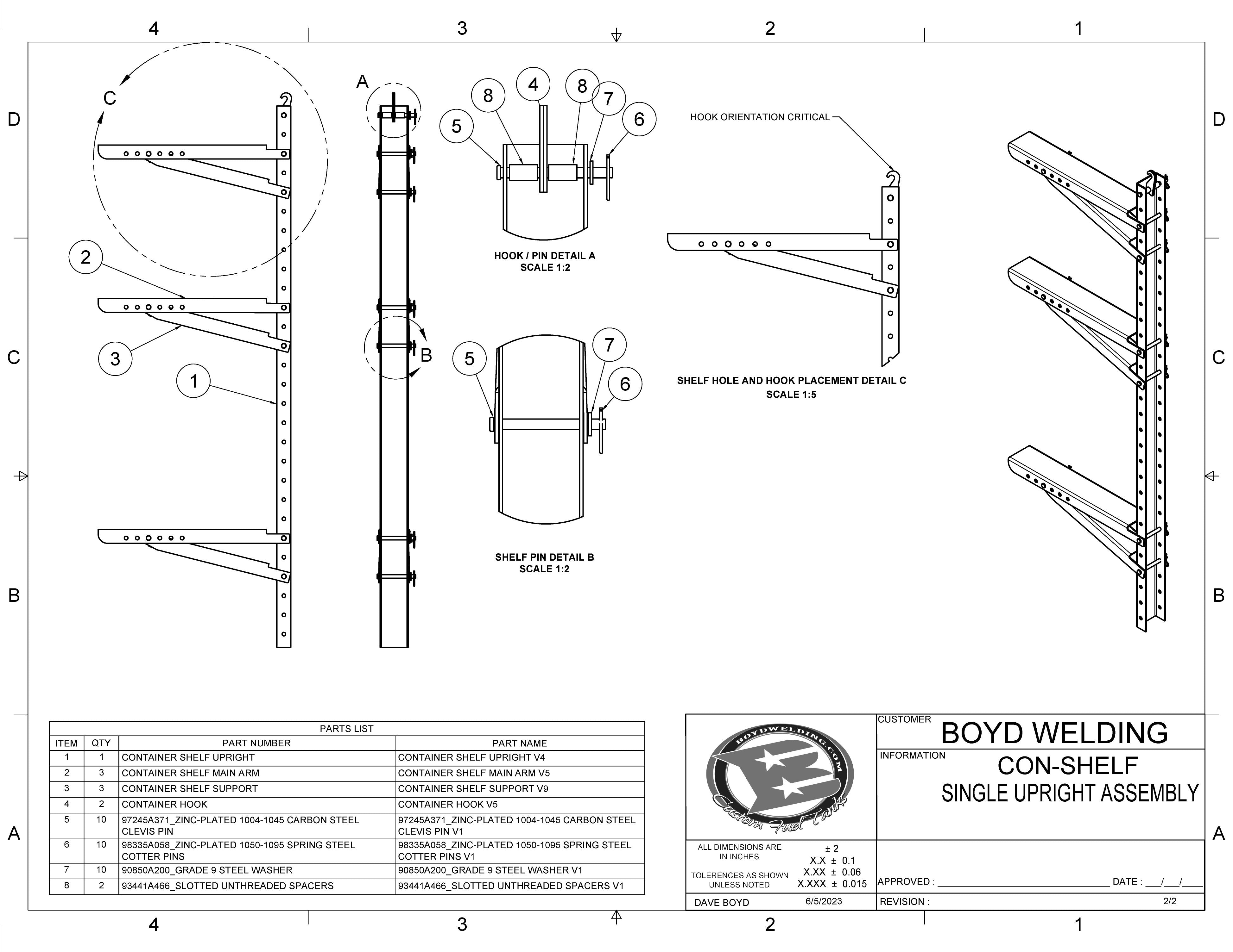 Shipping Container Shelf Bar Rack – Boyd Welding LLC