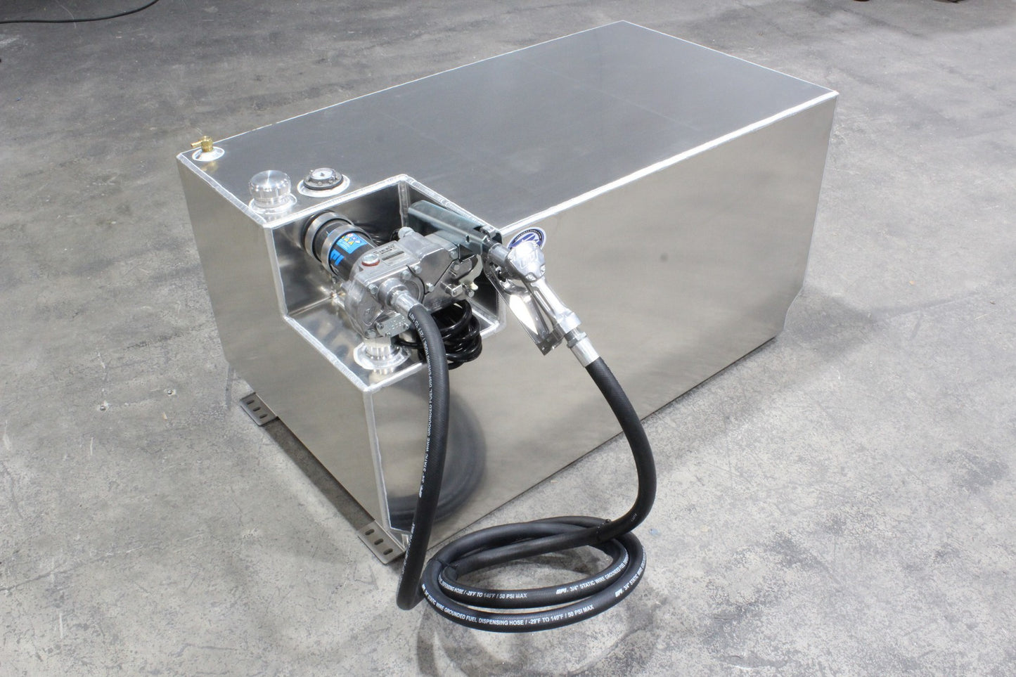 100 Gallon 47.5x26x24 Service Body Aluminum Tank W GPI 15GPM Pump Included