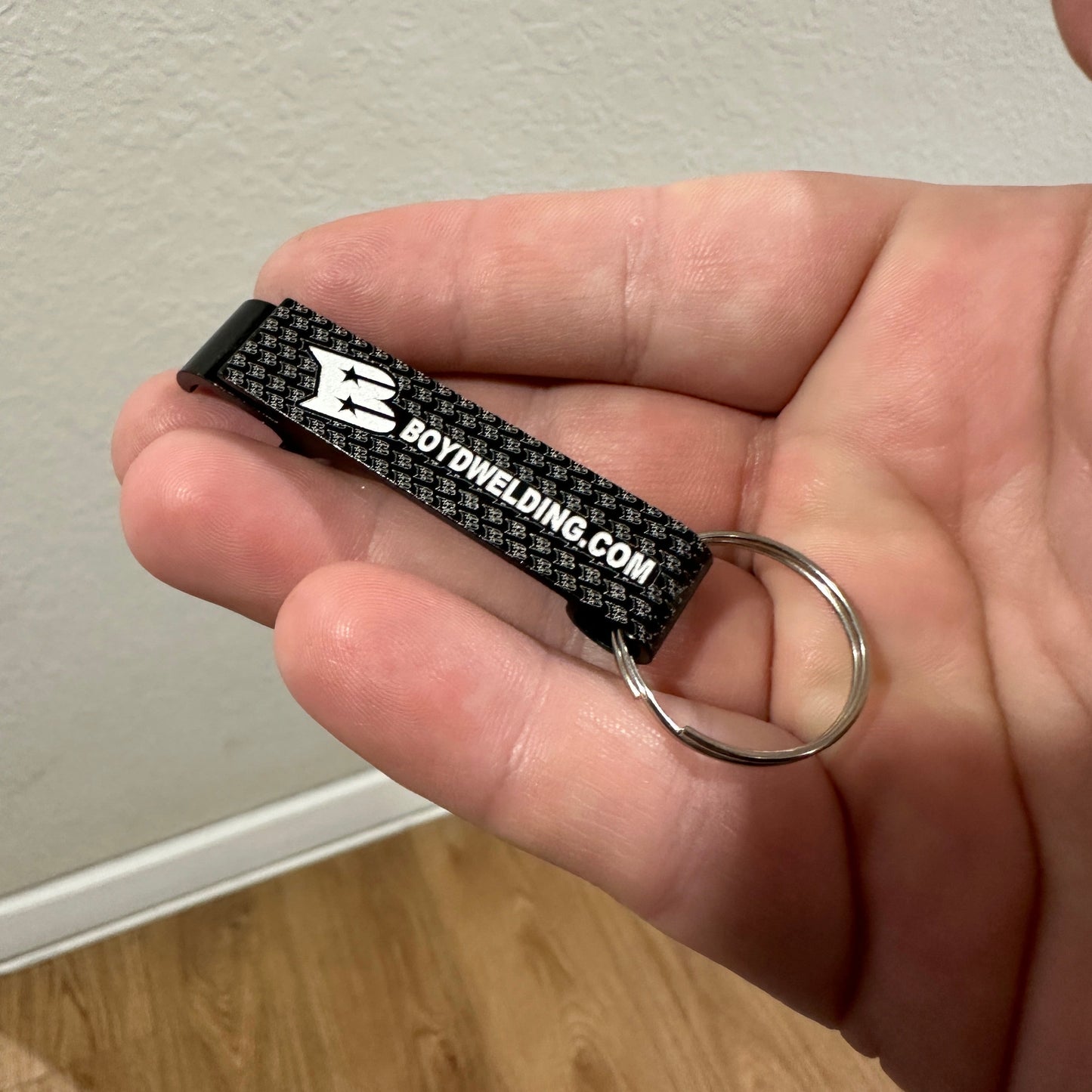 Boyd B-Pattern Aluminum Anodized Bottle Opener Keychain