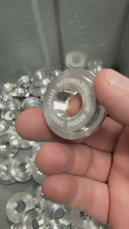 Machined Aluminum NPT Flanged Weld Bung