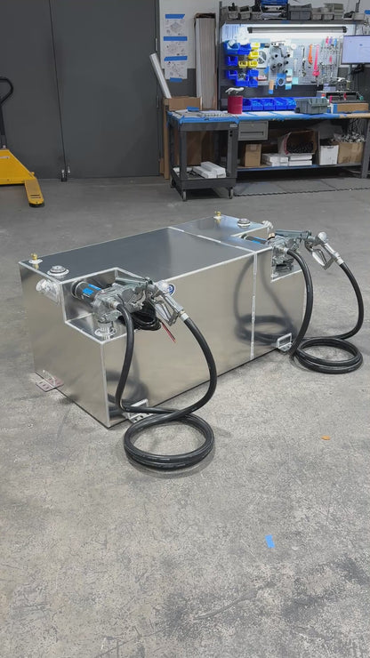 70/30 100 Gallon Aluminum Split Tank 51 x 26 x 23 W GPI Pumps Included