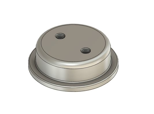 CAN CAP MACHINED ALUMINUM INSERT x2 10-32 THREADS